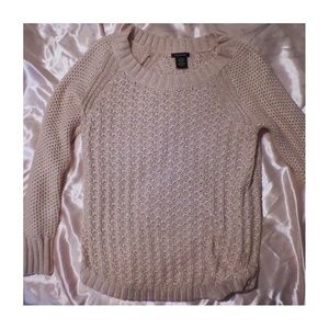 calvin klein pink crew neck sweater